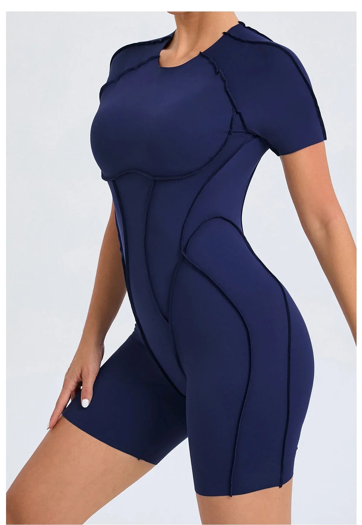 Macaquinho Fitness Feminino – Costas Nua, Cintura Alta e Efeito Levanta Bumbum | Treino, Yoga e Academia