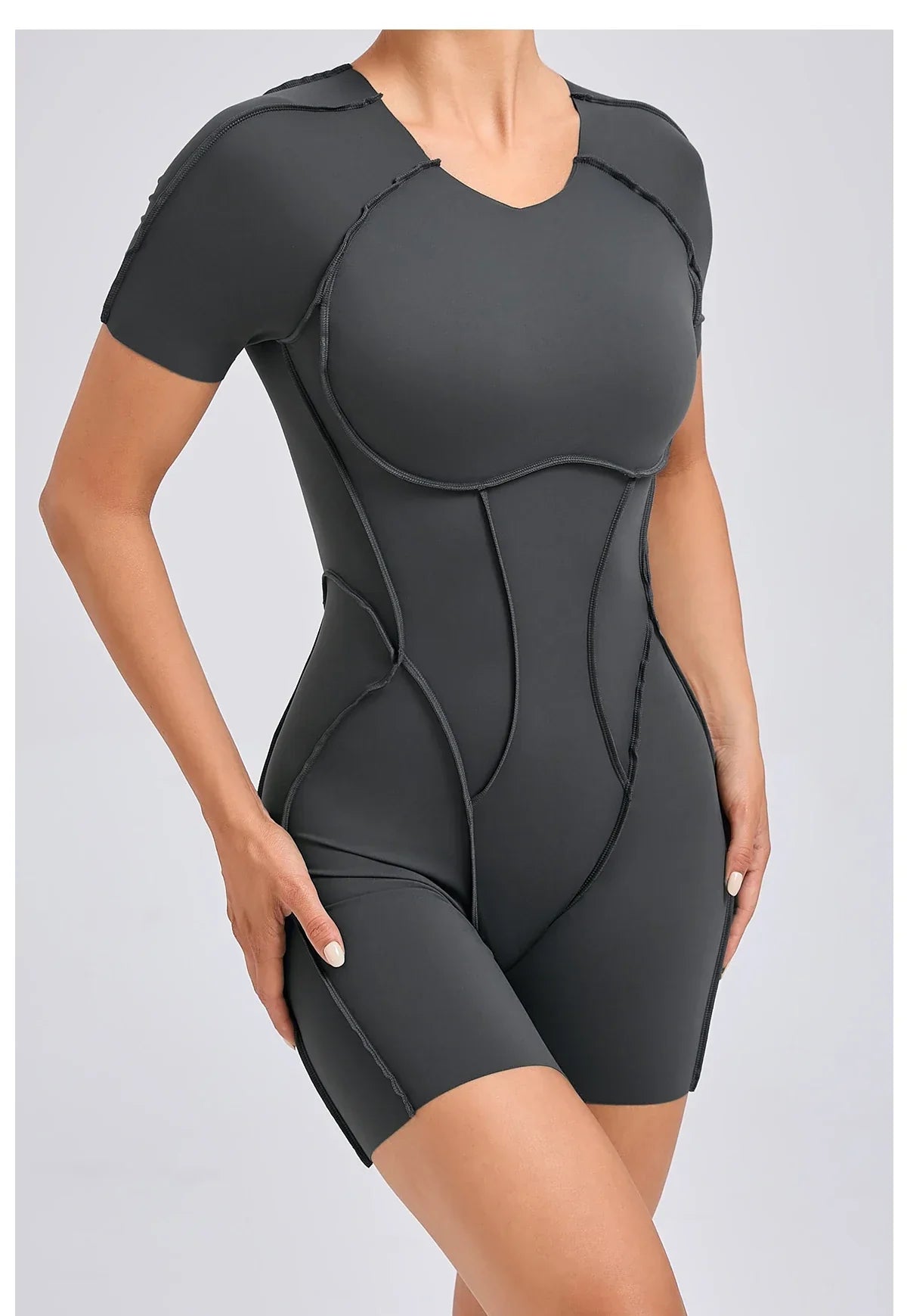 Macaquinho Fitness Feminino – Costas Nua, Cintura Alta e Efeito Levanta Bumbum | Treino, Yoga e Academia