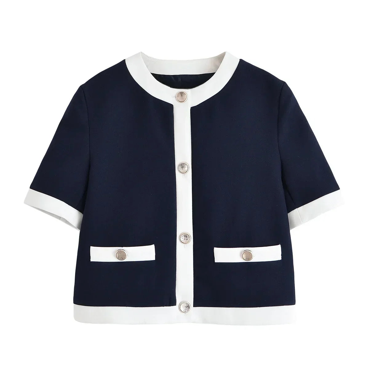 Conjunto Feminino Versátil – Blusa Básica com Recortes e Calça Reta Cintura Alta