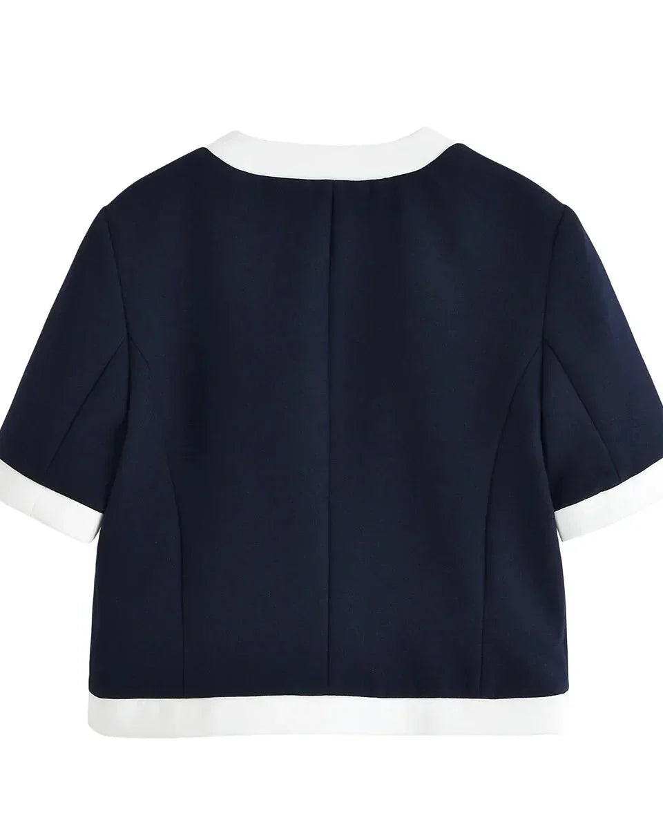 Conjunto Feminino Versátil – Blusa Básica com Recortes e Calça Reta Cintura Alta