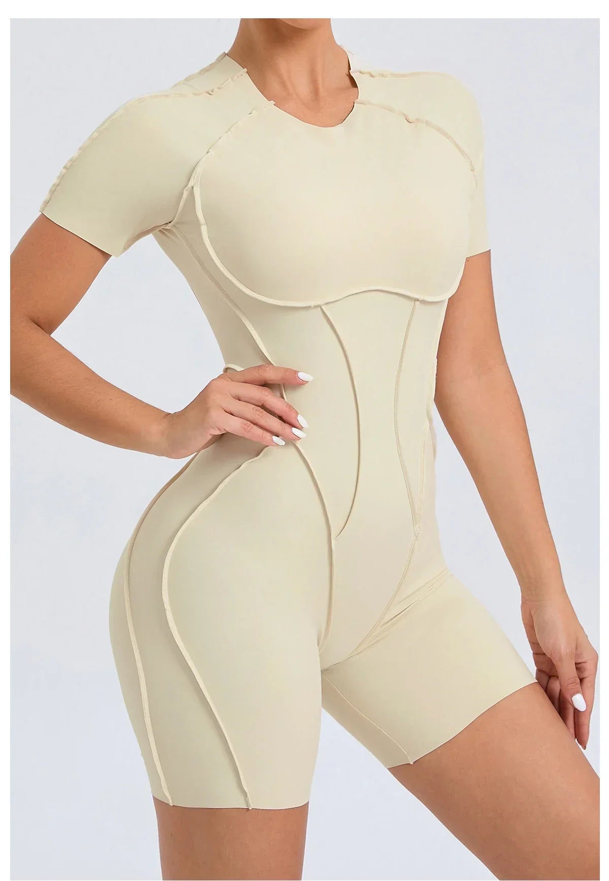 Macaquinho Fitness Feminino – Costas Nua, Cintura Alta e Efeito Levanta Bumbum | Treino, Yoga e Academia