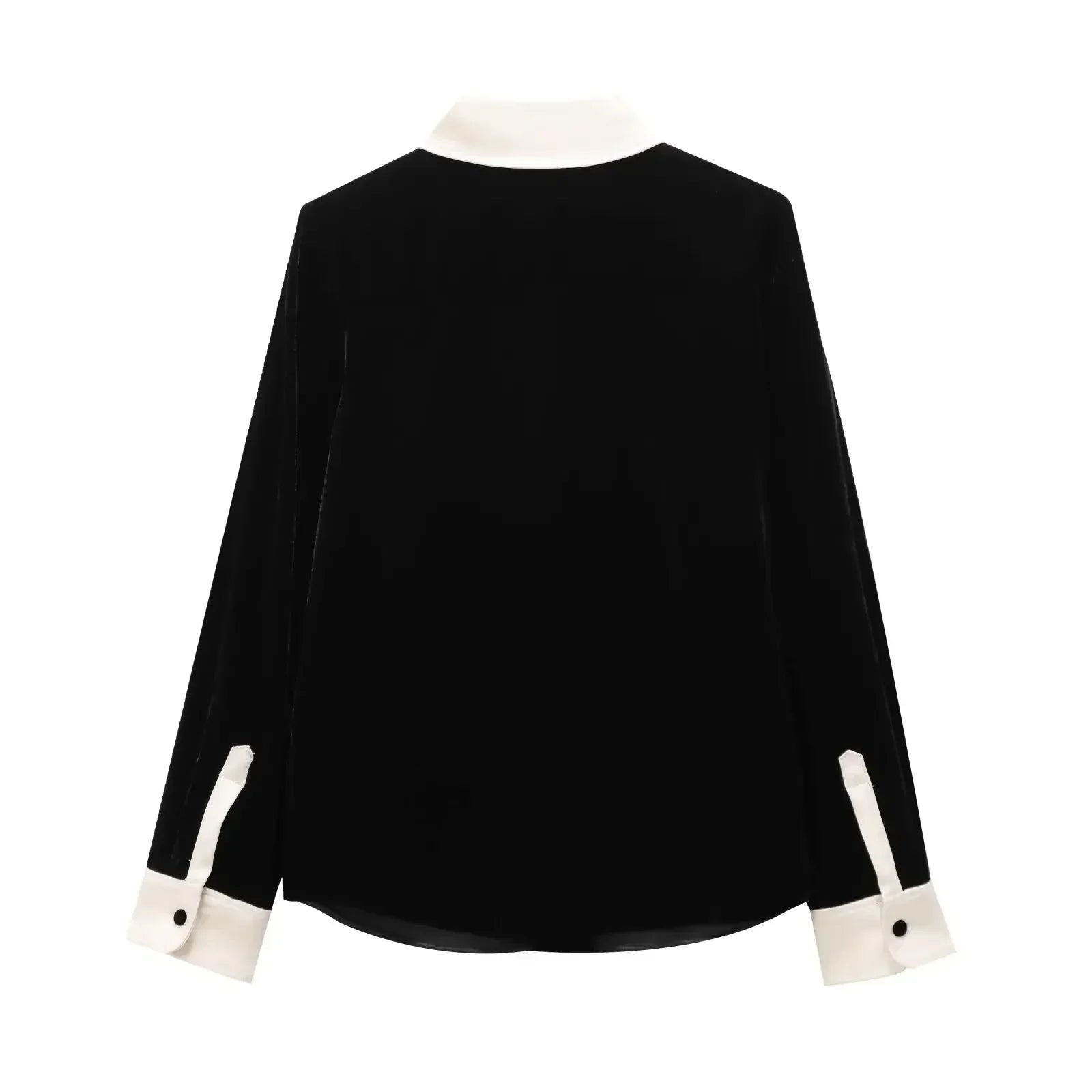 Conjunto em Veludo com Camisa de Manga Longa e Calça – Design Elegante com Detalhes Laterais