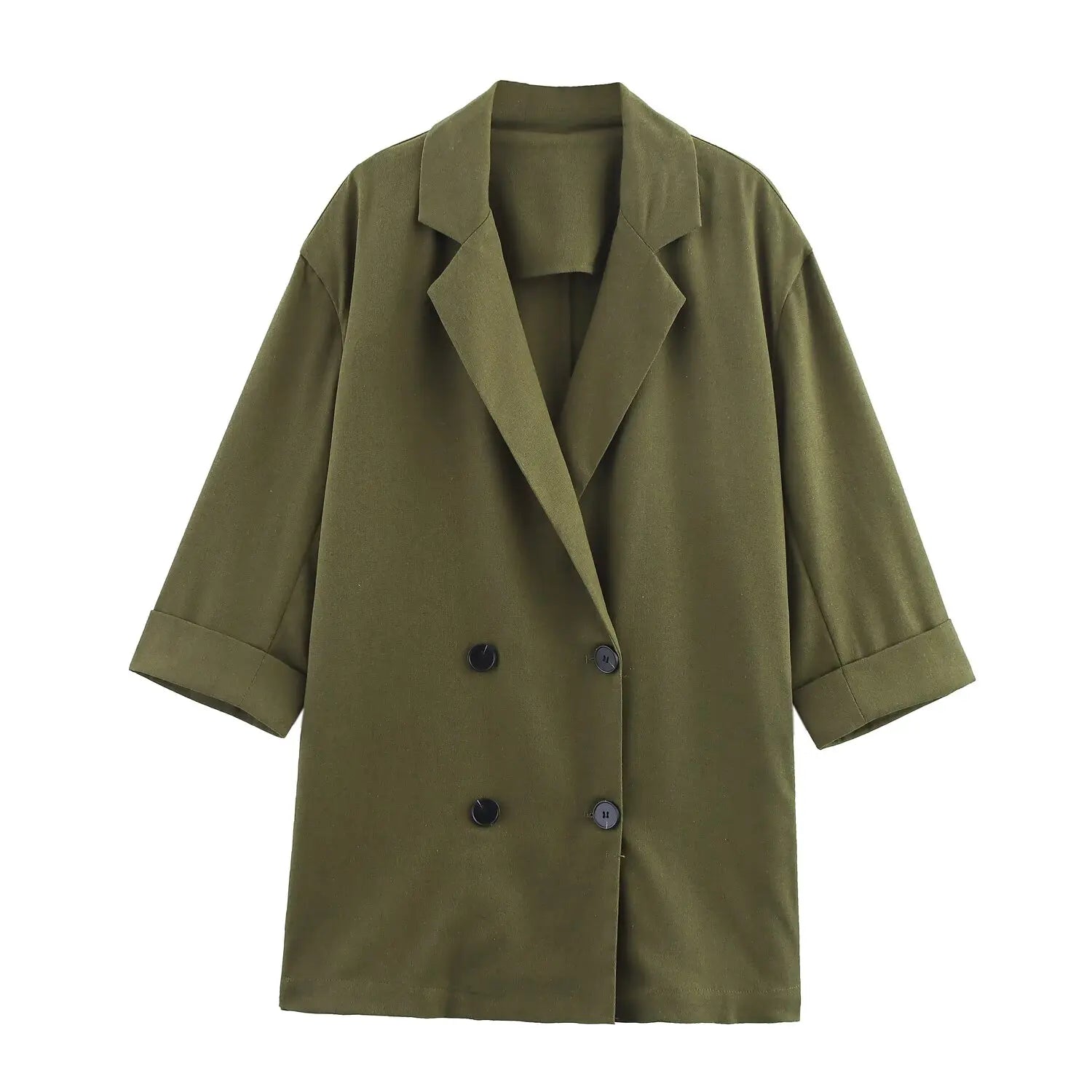 Conjunto Alfaiataria Moderna – Blazer com Botões Duplos e Calça Wide Leg