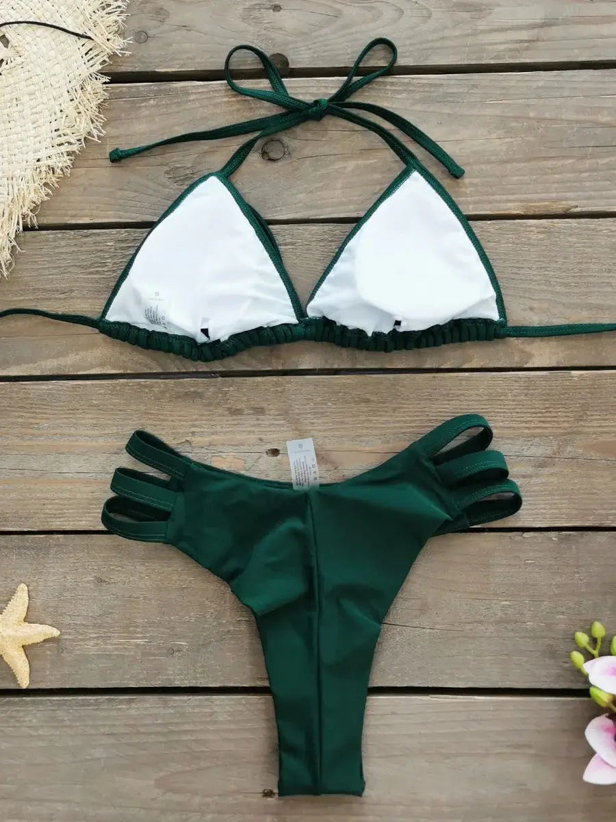 Biquini detalhado cintura alta