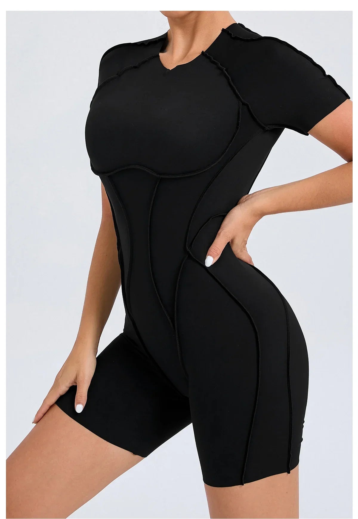 Macaquinho Fitness Feminino – Costas Nua, Cintura Alta e Efeito Levanta Bumbum | Treino, Yoga e Academia