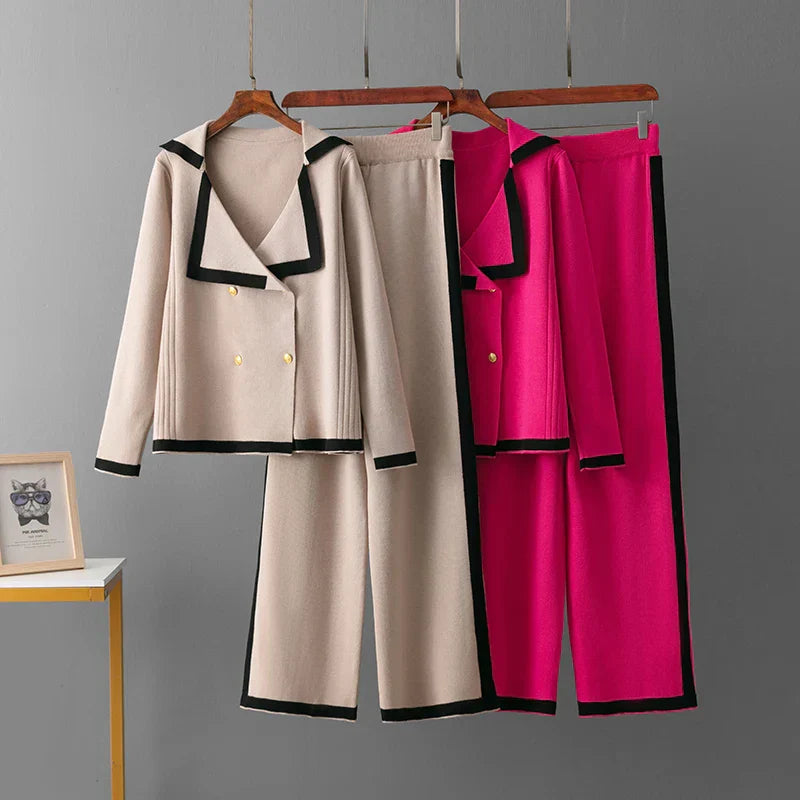 Conjunto Feminino em Tricô – Cardigan Casual com Calça