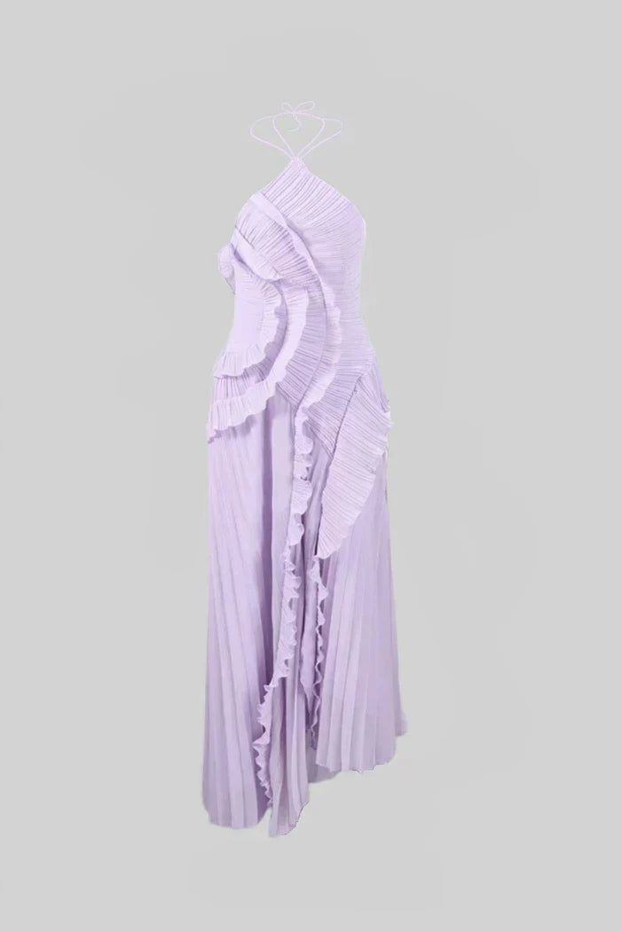 Vestido Sexy Assimétrico e Decote nas Costas