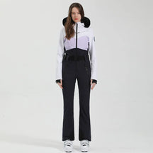 Macacão de Esqui Feminino GSOU SNOW – Peça Única, Acolchoado, Impermeável, Respirável e à Prova de Vento