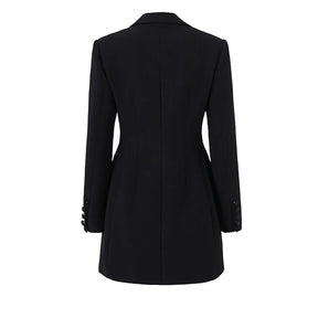 Blazer/Vestido Com bordado em Cristais - Com lapela em cetim