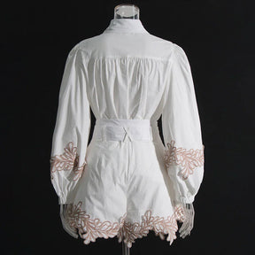Conjunto bordado com cinto - Novidade