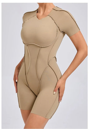 Macaquinho Fitness Feminino – Costas Nua, Cintura Alta e Efeito Levanta Bumbum | Treino, Yoga e Academia