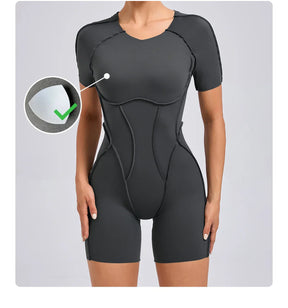 Macaquinho Fitness Feminino – Costas Nua, Cintura Alta e Efeito Levanta Bumbum | Treino, Yoga e Academia