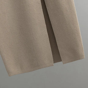 Vestido Suéter Feminino Inverno – Midi Justo em Tricô Grosso