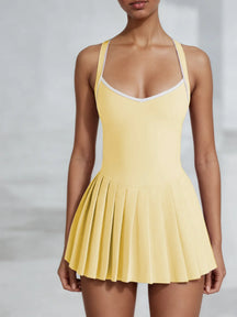 Vestido Esportivo Feminino Yoga & Tênis – One-Piece com Bojo | Alta Elasticidade & Secagem Rápida