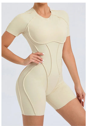 Macaquinho Fitness Feminino – Costas Nua, Cintura Alta e Efeito Levanta Bumbum | Treino, Yoga e Academia