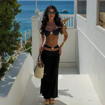 Conjunto Tres peças - Biquini e saia