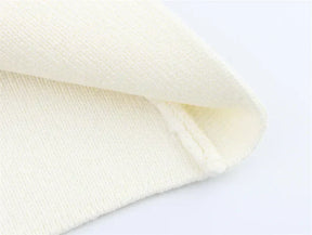 Colete  de Tricô Sem Mangas – Branco com Detalhe, Estilo Casual Chic