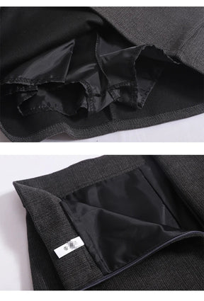 Saia de Lã com Cinto – Modelo A-Line Cintura Alta, Elegante