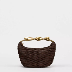 Bolsa Estilo Retrô Elegante, Alça de Corrente Metálica, Transversal Pequena e Sofisticada