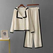 Conjunto Feminino em Tricô – Cardigan Casual com Calça