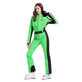 Macacão de Esqui Feminino GSOU SNOW – Peça Única, Acolchoado, Impermeável, Respirável e à Prova de Vento