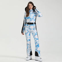 Macacão de Esqui Feminino GSOU SNOW – Peça Única, Acolchoado, Impermeável, Respirável e à Prova de Vento
