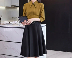 Conjunto saia e Camisa Alfaiataria Luxo