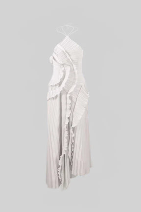 Vestido Sexy Assimétrico e Decote nas Costas